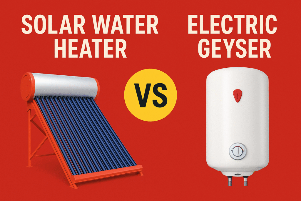Solar Water Heater vs Electric Geyser