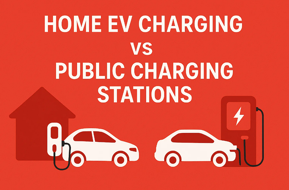 Home EV Charging vs Public Charging Stations