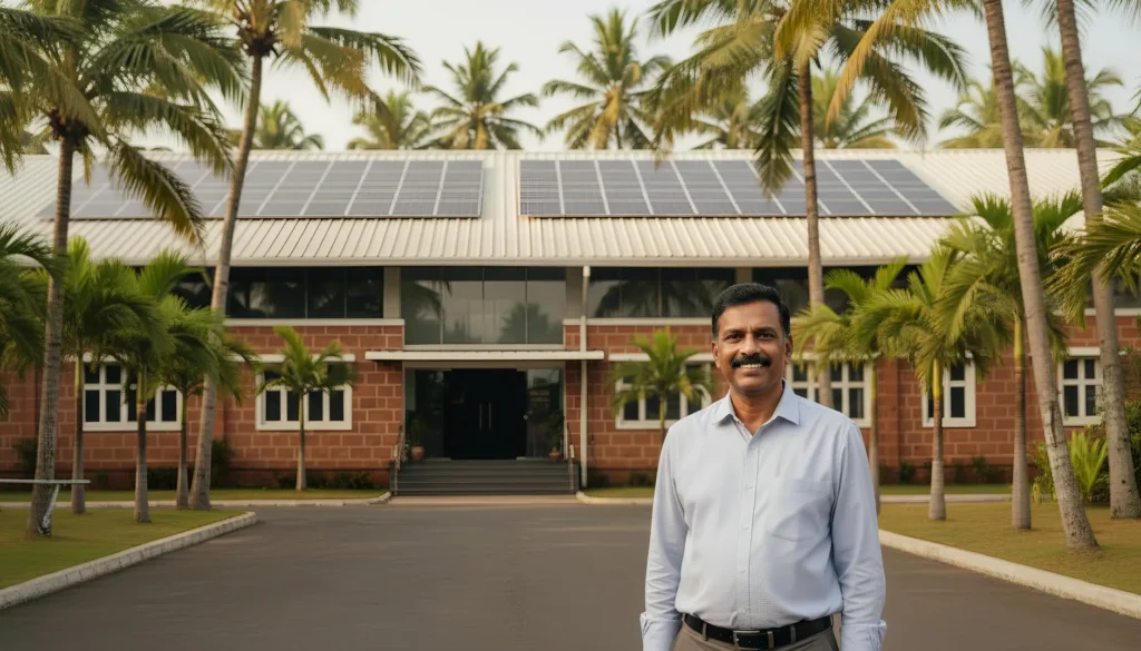 Rooftop solar installation pic