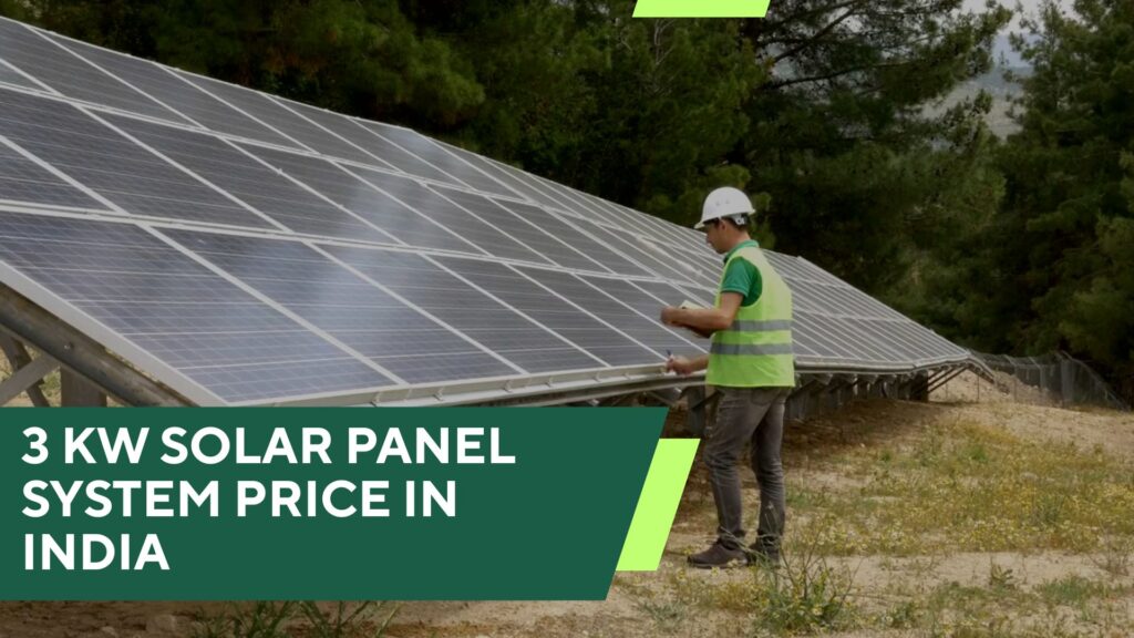 3 kW Solar Panel System Price in India