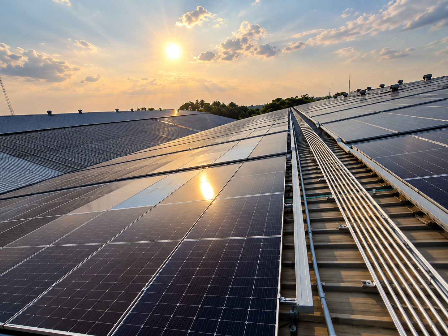 SCM Garments rooftop solar panel installation