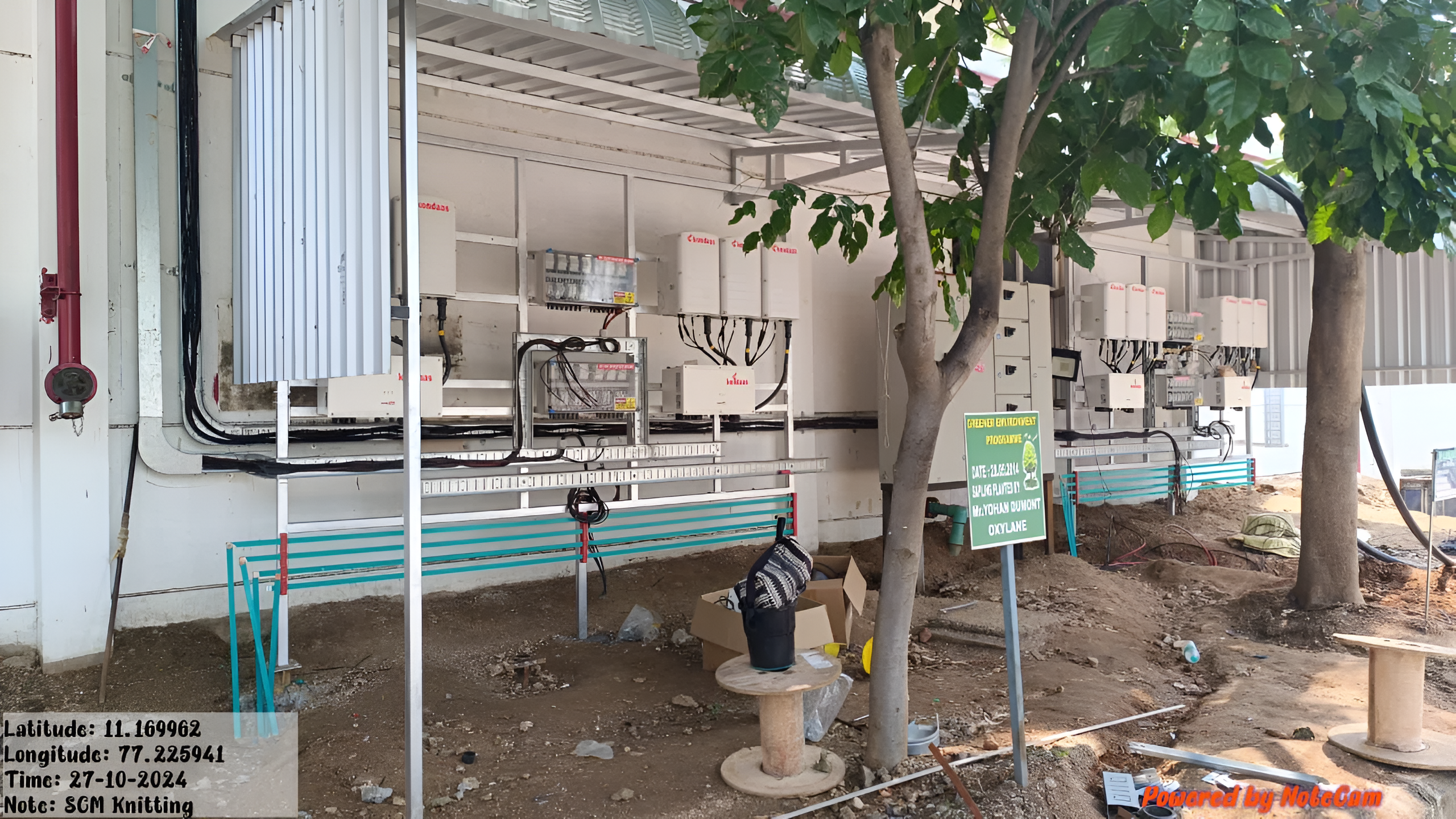 SCM Garments solar project inverter installation