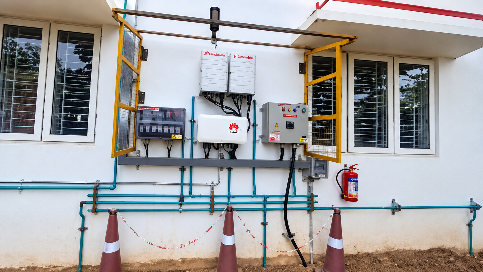 Texture Clothing Company solar project inverter installation
