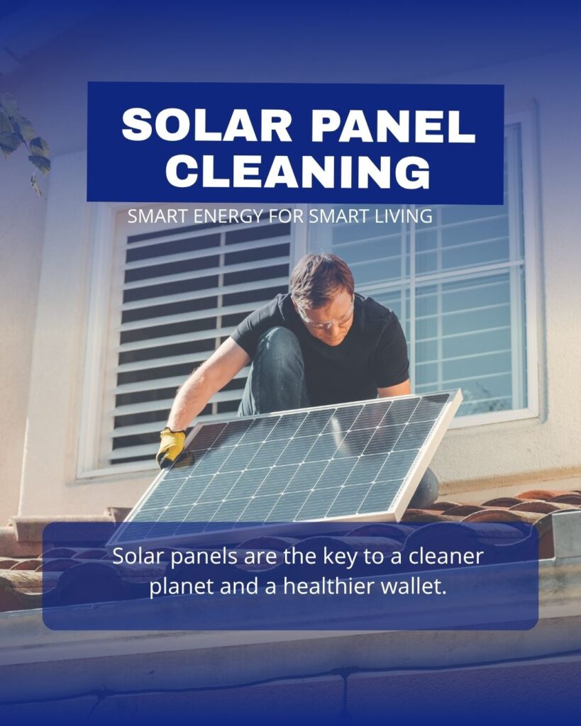 Solar panel cleaning